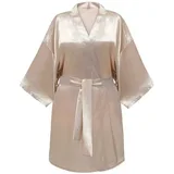 satenski kimono bademantil - šampanjac