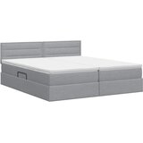  Krevet s od storage s uzglavljem 2 kom. Svjetlosiva Lažna koža - Svjetlosiva 180 x 200 cm Dizajn linija | shoptok.hr