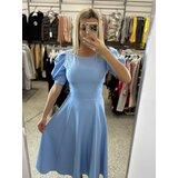 LIVIEN Blue long dress with puff sleeves | ePonuda.com