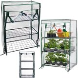 Mini Balcony Garden Greenhouse 3 Metal Shelves PVC Foil 46 x 24 x 80cm | shoptok.hr