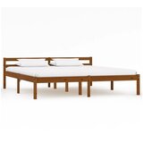  Posteljni okvir medeno rjav iz trdne borovine 160x200 cm | Shoptok.si