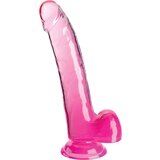 Pipedream King Cock Clear Cock with Balls 9" Pink Cene