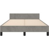  Posteljni okvir z vzglavjem svetlo siv 120x200 cm žamet, (20794902) | Shoptok.si