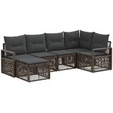 vidaXL Vrtna sedežna garnitura 6 pcs Siva poli ratan, (5000272427) | Shoptok.si