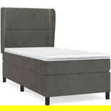 The Living Store Box spring postelja z vzmetnico temno siva 80x200 cm žamet - Box Spring Postelja, (21490144) | Shoptok.si
