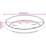  Kružni Pladanj za Cvijeće 6 pcs Crna Ø 15,5 x 2 cm Plastika | shoptok.hr