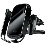 Baseus Rock Solid držač za telefon, bežično punjenje (crno) | shoptok.hr
