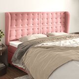  Uzglavlje s ušima ružičasto 163x23x118/128 cm baršunasto | Eponuda.com
