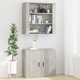  Zidni ormarić siva boja betona 80x33x80 cm konstruirano drvo | shoptok.hr