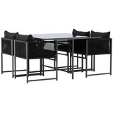 Venture Home Noto vrtni blagovaonski set, crni | shoptok.hr