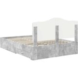  Konstrukcija postelje z vzglavjem Betonsko siva 150 x 200 cm, (5000102440) | Shoptok.si