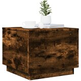 Ormarić za uzglavlje LED boja dimljenog hrasta 50x50x40 cm | Eponuda.com
