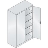C+P Univerzalna omara ACURADO, ŠxG 1200 x 600 mm, svetlo siva / bela aluminijasta | Shoptok.si