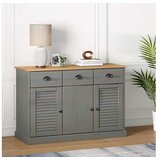 vidaXL Komoda s ladicama VIGO 113x40x75 cm siva od masivne borovine | shoptok.hr