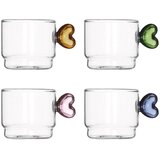 Brandani Set skodelica za črno kavo Rainbow 90ml / 4 kos / steklo, (5000199368) Cene