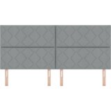  Vzglavje z LED lučmi z vzglavjem Svetlo siva 200 cm blago, (5000043872) | Shoptok.si
