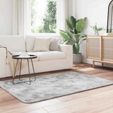 vidaXL Čupavi tepih s visokim vlaknima srebrnosiva 120x170cm poliester | shoptok.hr
