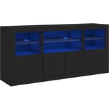 Maison Chic Komoda - Predalnik z LED lučkami črna 142,5x37x67 cm, (21717148) Cene