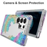 INORCO Za Samsung Galaxy S23 Ultra GW18 prozoren ovitek za telefon z laserskim vzorcem, odebeljen ovitek za računalnik + TPU, odporen proti udarcem, (22036530) | Shoptok.si