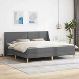  Okvir kreveta s madracem Tamno siva 180 x 200 cm Poliester | shoptok.hr
