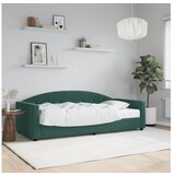vidaXL Dnevna postelja z vzmetnico temno zelena 90x200 cm ža | Shoptok.si