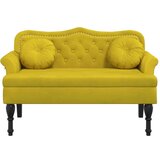  Klupa s jastucima Žuta 120 5 x 65 x 75 cm baršunasta | shoptok.hr