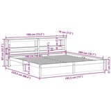  Posteljni okvir z vzglavjem 180x200 cm borovina, (21310874) | Shoptok.si