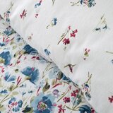 Bianca Bela/modra flanelna posteljnina za zakonsko posteljo 200x200 cm Ophelia Floral – | Shoptok.si