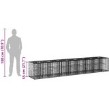  Gabionski uzdignuti krevet 2 pcs Srebrno 340 x 60 x 55 cm | shoptok.hr