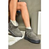 Fox Shoes R612033402 Women's Smoked Suede Ankle Boots with a pile inner, thick soled ankles Cene