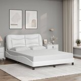 Maison Chic Posteljni okvir - Dvoposteljna postelja - Zakonska postelja z vzglavjem bela 120x200 cm umetno usnje-J15894, (21759226) | Shoptok.si