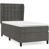 Maison Chic Box spring postelja - Vzmetna postelja z vzmetnico temno siva 80x200 cm žamet SL14171, (21903865) | Shoptok.si