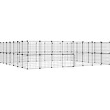  Ograda za hišne ljubljenčke s 60 paneli črna 35x35 cm jeklo - - črna - 14.32 - 4.3 cm - 2025- | Shoptok.si