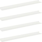  Lebdeća polica Zidne 4 pcs Bijeli 80 x 9 x 2,5 cm Čelik | shoptok.hr