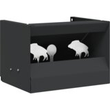 vidaXL Škatla za ujetje krogle Črna 29 x 22 x 20 cm Jeklo | Shoptok.si