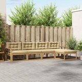  Set vanjskih sofa 4 kom. Bijela i bež Poliester | shoptok.hr