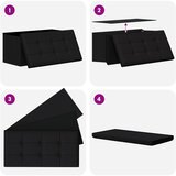  Sklopiva klupa za pohranu Crna 180 kg 80 L 77 x 38 x 38 cm | shoptok.hr
