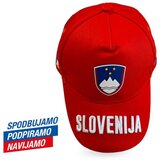 Brez Navijaška kapa s šiltom Slovenija rdeča | Shoptok.si