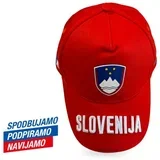 Navijaška kapa s šiltom Slovenija rdeča