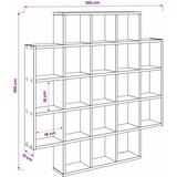  Polica na zidu Crni hrast 100 x 13 x 100 cm Konstruirano drvo | shoptok.hr