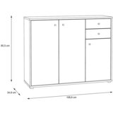 Mömax komoda tempra 2, barva hrasta | Shoptok.si