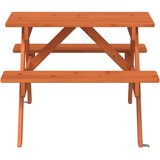  Stol za piknik za 4 djece s otvorom za suncobran od jelovine | shoptok.hr