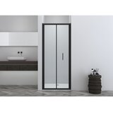 Sanotechnik zložljiva vrata za tuš, 88-92x200 cm, steklo, črna | Shoptok.si