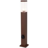 QAZQA Buitenlamp roestbruin 80 cm met stopcontact IP44 - Malios | Shoptok.si