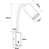  Brilagi - Fleksibilna zidna lampa SELE 1xGU10/30W/230V crna | Eponuda.com