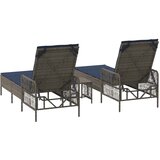  Ležaljka 3 pcs Siva i tamnoplava 200 x 55 x 92 cm poliratan | shoptok.hr