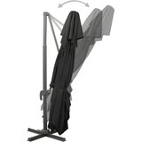  Konzolni vrtni suncobran s dvostrukim krovom crni 400x300 cm | shoptok.hr