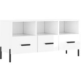 Maison Chic TV omarica - TV stojalo - Televizijska omarica visok sijaj bela 102x36x50 cm inženirski les, (21699879) Cene
