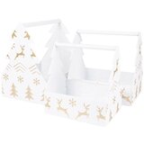  S/3 Dekor kutije sa ručkom, irvasi, bele metal Cene