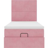 vidaXL Okvir kreveta s madracima ružičasti 90x190cm baršunasti | shoptok.hr